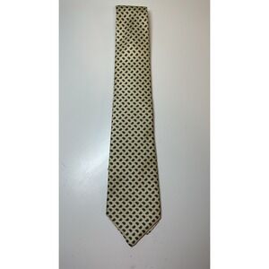 Liberty of London Men's Silk Necktie Made‎ In USA Yellow Geometric Shapes